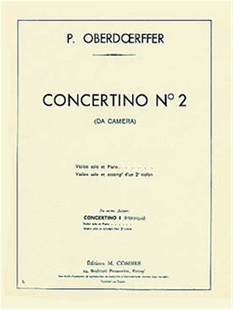 Concertino n°2 Da camera